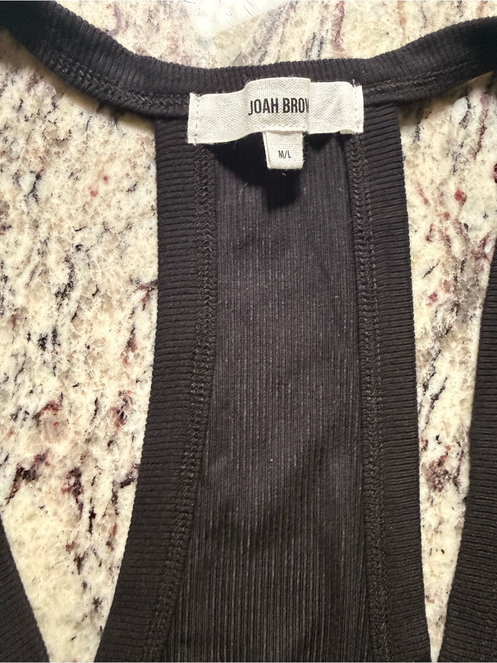 ♡ Joah Brown V-Neck Racerback Tank Black FlexRib - Picture 7 of 11